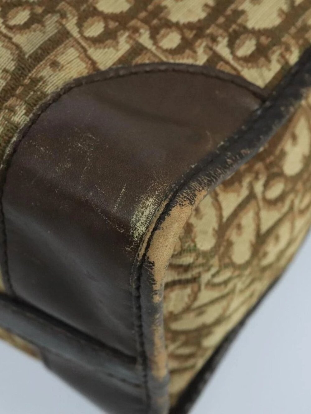 Christian Dior Trotter Canvas Boston Bag Brown Auth 105123 - Picture 12 of 16